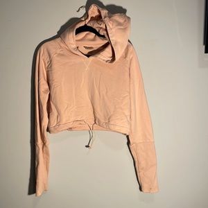 Pink Gym Shark Cropped Sweatshirt